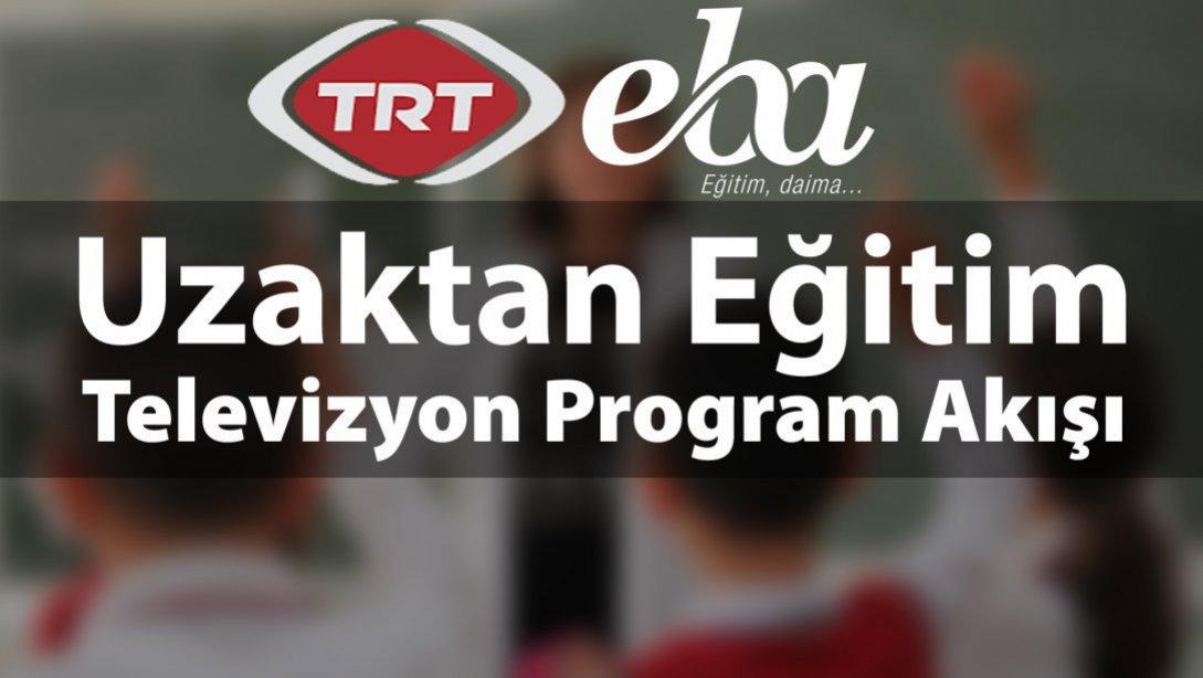 TRT, EBA Kanalları Uzaktan Eğitim Yayın Programı
